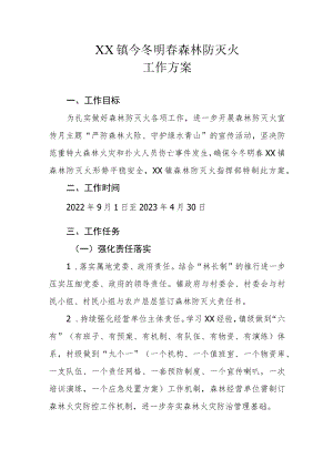 XX镇今冬明春森林防灭火工作方案.docx