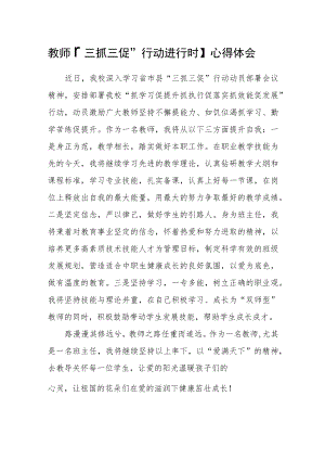 （共三篇）教师【“三抓三促”行动进行时】心得体会.docx