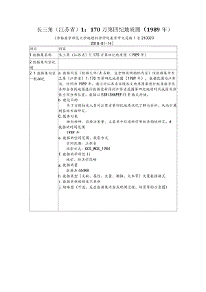 长三角江苏省1170万第四纪地质图1989年.docx