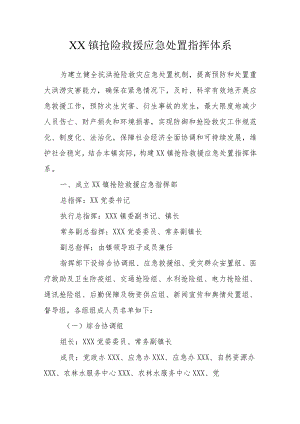 XX镇抢险救援应急处置指挥体系.docx