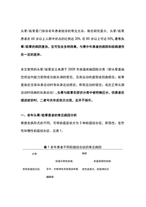 2023老年头晕眩晕患者的诊断、评估和治疗（全文）.docx