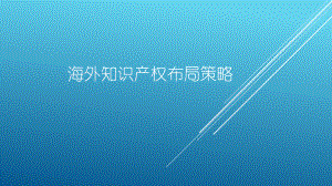 海外知识产权布局策略.pptx