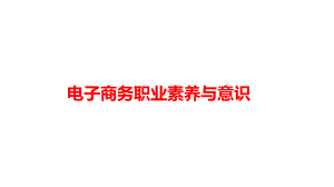 电子商务职业素养与意识.pptx