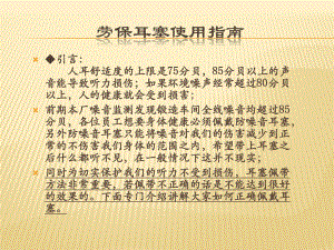 劳保耳塞使用指南.pptx