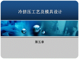 冷挤压工艺和模具设计说明书模板.ppt