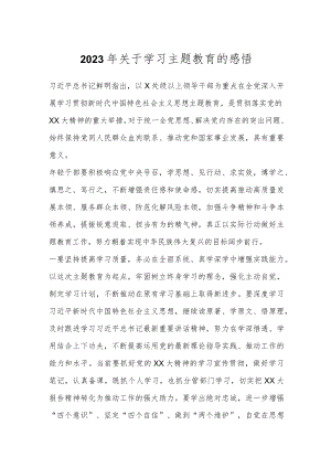 2023年关于学习主题教育的感悟.docx