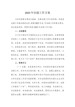 2023年治超工作方案.docx