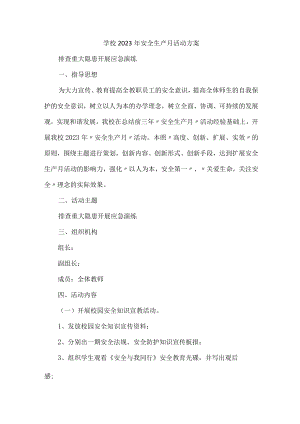 乡镇学校2023年安全月活动方案 （4份）.docx