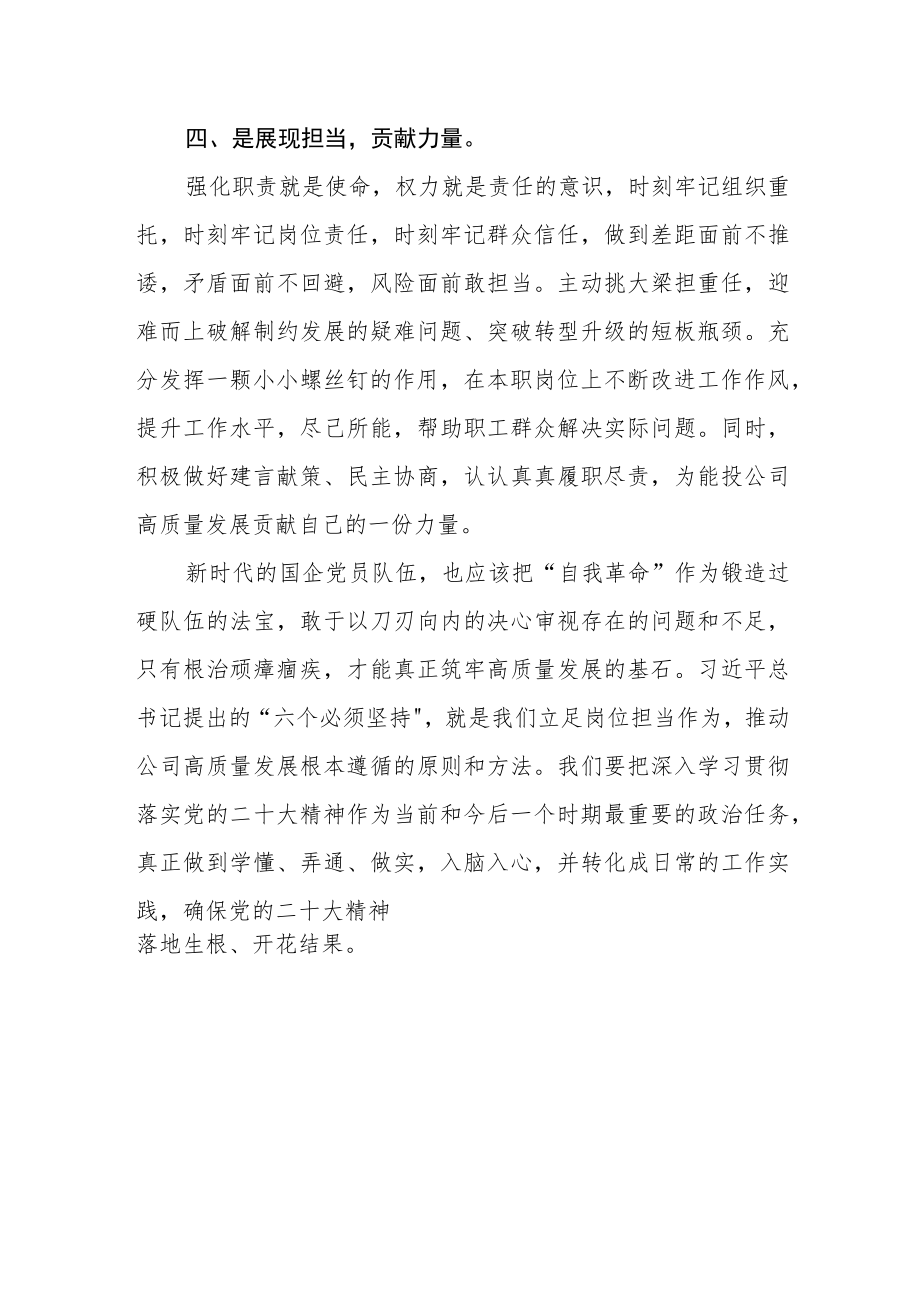 公司党支部书记学习贯彻党的二十大精神的心得体会.docx_第3页