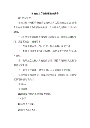 学校食堂存在问题整改报告.docx
