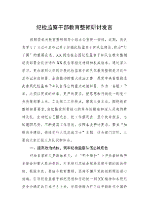 纪检监察干部教育整顿研讨发言(精选三篇)范本.docx