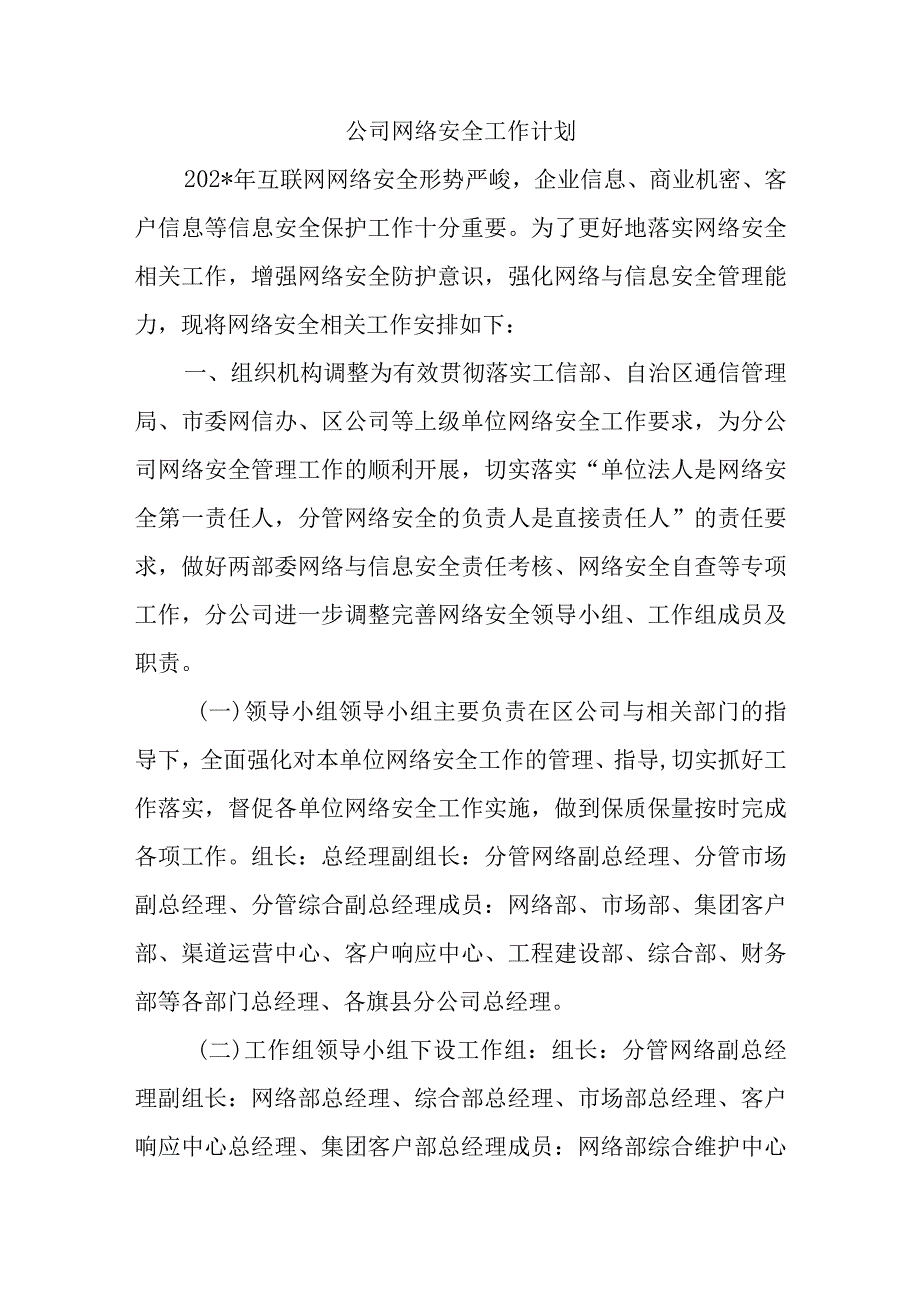 公司网络安全工作计划.docx_第1页