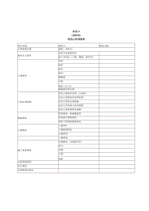 受损山体调查表、修复方式和技术路线、植被修复植被选择推荐表.docx