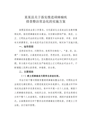 某某县关于落实推进顽瘴痼疾排查整治常态化的实施方案.docx