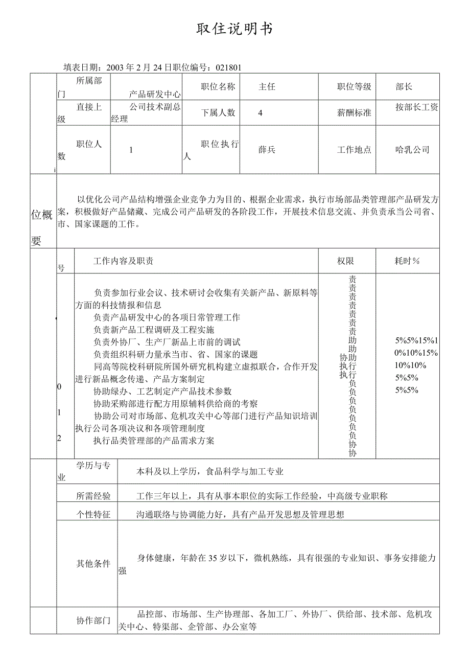 技术副总经理职位说明书.docx_第1页
