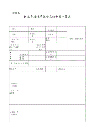 黔东南州标准化专家库专家申请表.docx