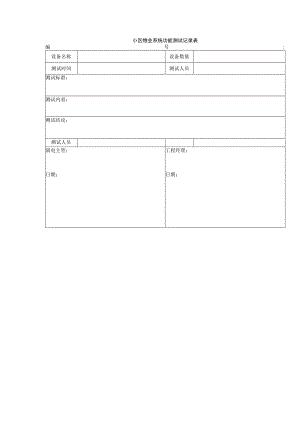 小区物业系统功能测试记录表.docx