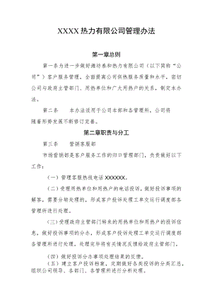 热力有限公司管理办法.docx