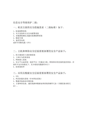 等保建设(二-三级)需上的设备.docx