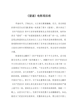电影《望道》观后感四篇.docx