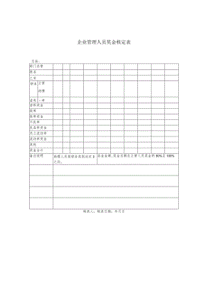 某企业管理人员奖金核定表(doc 1页).docx