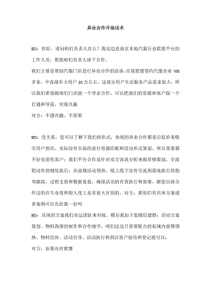 汽车后市场异业合作思路话术.docx