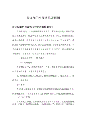 最详细的房屋装修流程图.docx