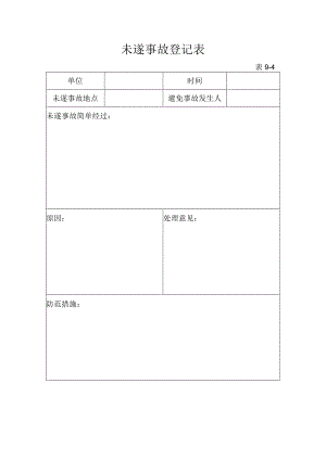 未遂事故登记表.docx