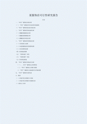 某服饰店可行性研究报告.docx