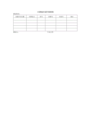 小区物业水流开关测试表.docx