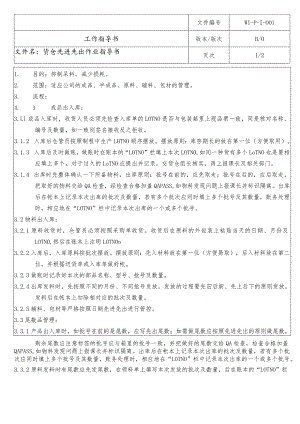 货仓先进先出作业指导书仓库各类货物的先进先出办法.docx