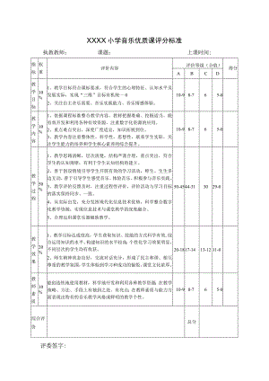 小学音乐优质课评分标准.docx