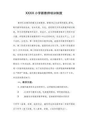 小学新教师培训制度.docx