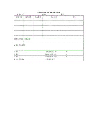 小区物业弱电系统设备巡视记录表.docx