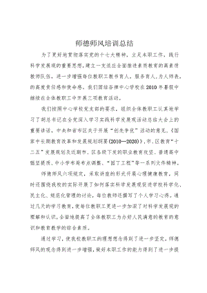 师德师风培训总结.docx
