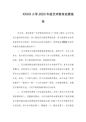 小学2023年度艺术教育发展报告.docx