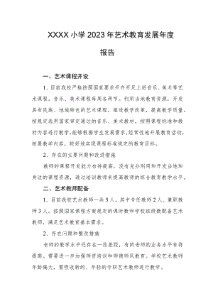 小学2023年艺术教育发展年度报告2.docx