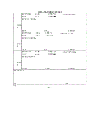 小区物业消防控制室运行值班记录表.docx