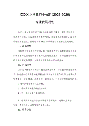 小学教师中长期（2023-2026）专业发展规划.docx