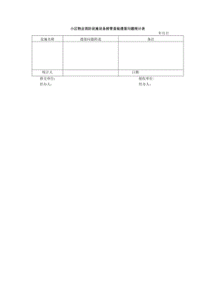 小区物业消防设施设备接管查验遗留问题统计表.docx