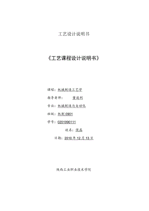 工艺设计说明书.docx