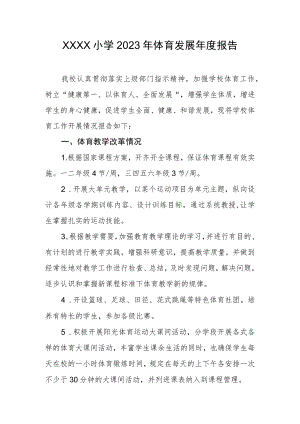 小学2023年体育发展年度报告.docx