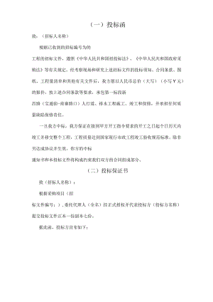 工程项目投标书模板.docx