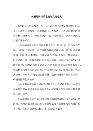 楠桠河防洪治理规划实施意见.docx
