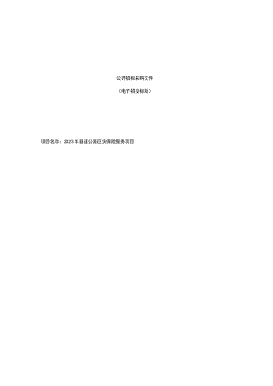 2023年县道公路巨灾保险服务项目招标文件.docx