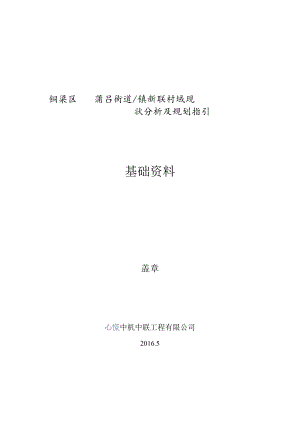 铜梁区蒲吕街道镇新联村域现状分析及规划指引基础资料.docx