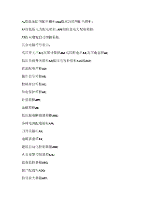 配电箱代号（仅供参考）工程文档范本.docx