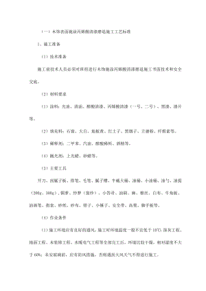 木饰表面施涂丙烯酸清漆磨退施工工艺标准.docx