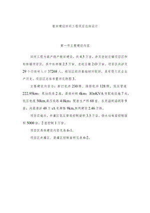 粮田建设田间工程项目总体设计.docx