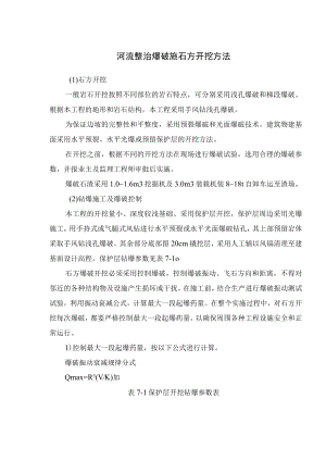 河流整治爆破施石方开挖方法.docx